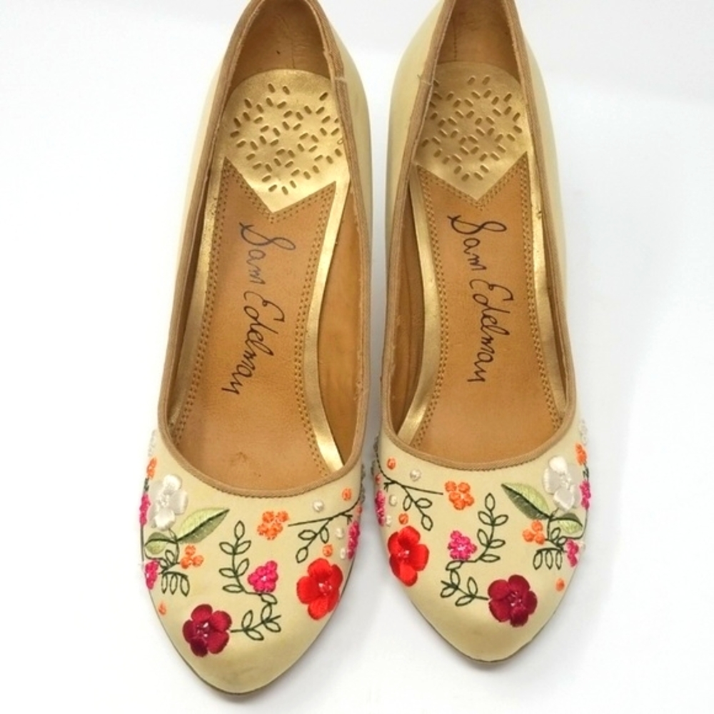 πΌSam Edelman Embroidered Wedges - Picture 3 of 8